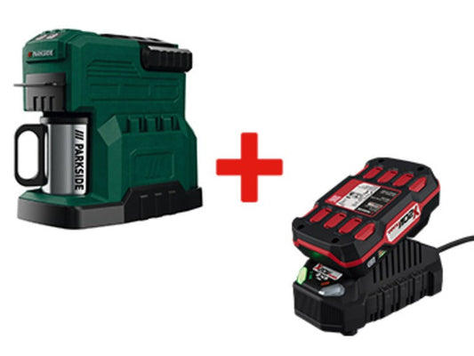 Machine à café + chargeur de batterie